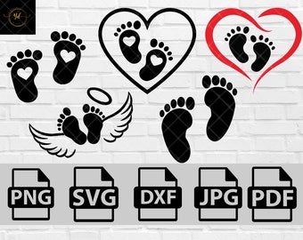 Baby Footprint || baby shower || New Born baby SVG ||Baby Feet SVG Instant Download svg,png,pdf, DFX, jpg digital download