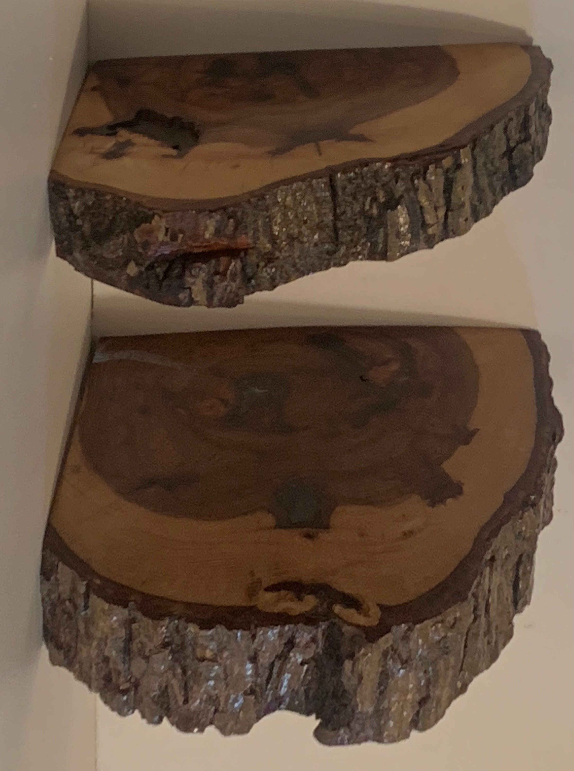 Live Edge Corner Floating Shelves 2pack Live Edge Corner Etsy