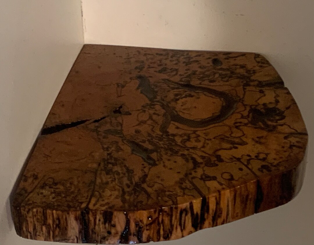 Live Edge Corner Floating Shelf Etsy