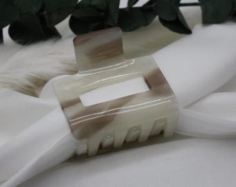 Large grey marble hair claw stylish strong non slip hair clip accessory for women elegant trendy gift for her modern chic style