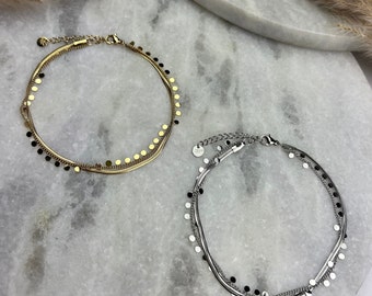 Silver or Gold Anklet with Different Chain Styles, Nickel Free Stainless Steel Anklet, 22cm to 26cm Adjustable