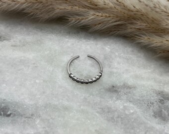 14k vergoldeter Ring in Silber mit Schmucksteinen