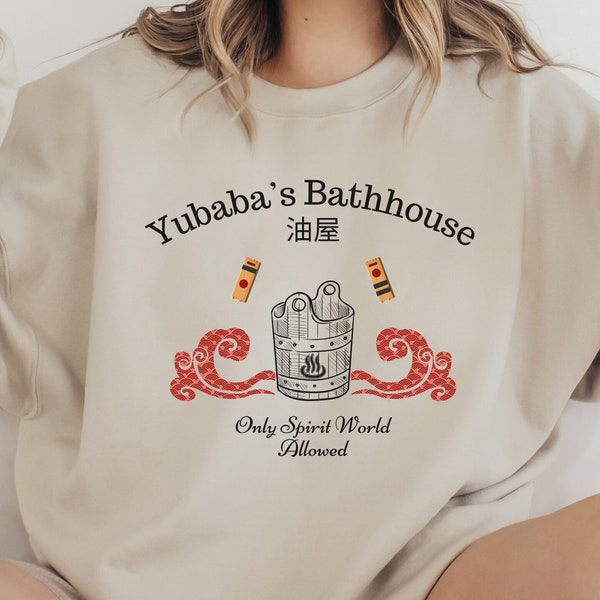 Yubaba's Bathhouse Spirited Away Sweatshirt, Kawai Anime Sweater, Vintage Aesthetic Ghibli Crewneck, No Face, Hayao Miyazaki, Y2K Anime Gift