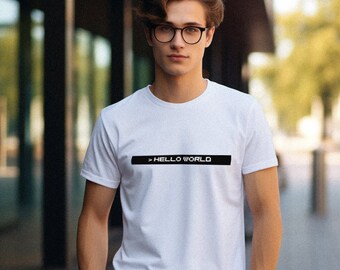 Coder shirt, grappig programmeur shirt, codering shirt, software engineer shirt, software ontwikkelaar cadeau, programmeur shirt, Hallo wereld