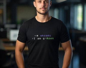 Coder shirt, Funny Linux  Root Shirt, Coding Shirt, Software Engineer Shirt, Software Developer Gift, programmer shirt, whoami >I am g’Root