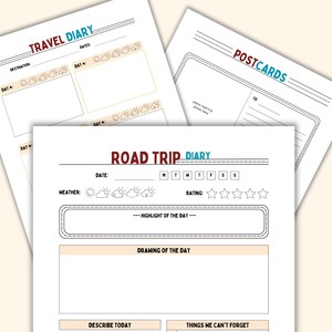 Family Road Trip Planner, Vacation Planner, Travel Planner Printable ...