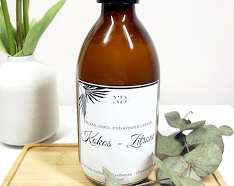 Hand- und Körperlotion, vegan,  Kokos-Zitrone, 300ml