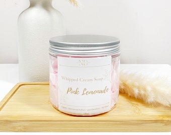 Dusch- und Badebutter, Schlagseife, Whipped Soap, Pink Lemonade, vegan