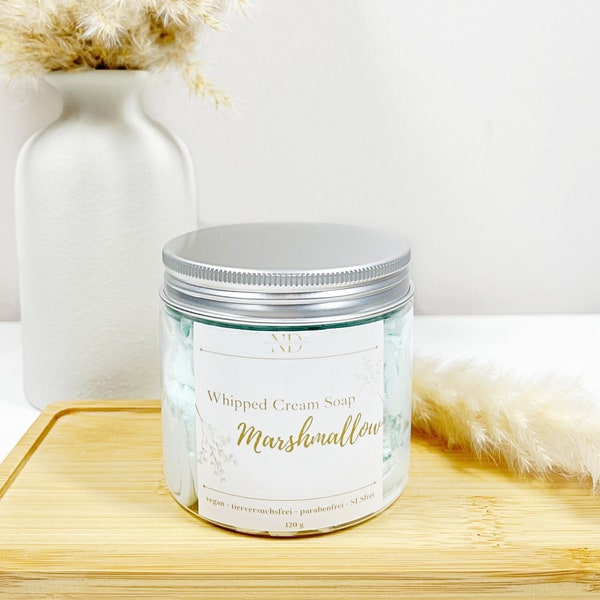 Dusch- und Badebutter, Schlagseife, Whipped Soap, Marshmallow, vegan