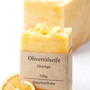 Olive oil soap orange, luxurious handmade natural soap with a fresh orange scent image 4