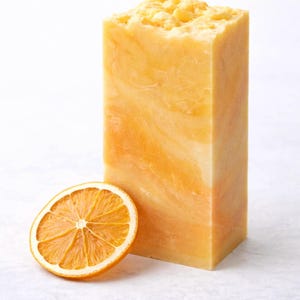 Olive oil soap orange, luxurious handmade natural soap with a fresh orange scent image 2