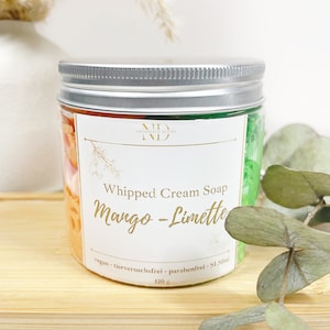 Dusch und Badebutter, Schlagseife, Whipped Soap, 120g, Mango-Limette, vegan Bild 2