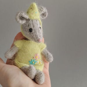 Maileg Mouse Clothes Set: Angora Jumpsuit & Birthday Cap