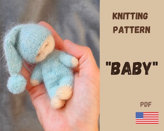 Knitted Baby Doll Pattern: Seamless Toy (PDF Pattern)