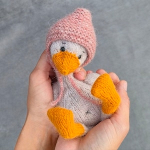 Jouet d&#39;oie en peluche, animaux tricotés, oie en peluche, jouet fait main, cadeau bébé, jouet prêt à l&#39;emploi