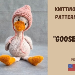 Knitting Pattern: Knitted Goose Doll with Hat (PDF Pattern)