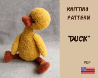 Patrón de patito de punto: Pájaro de peluche (PDF en inglés)