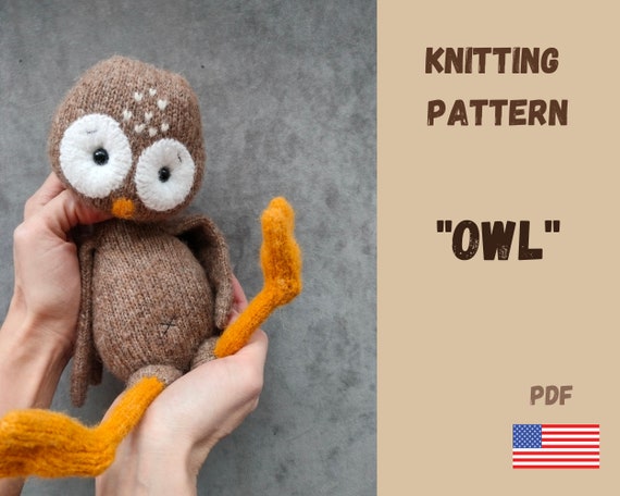 Patrón de búho Autotutorial paso a paso de búho amigurumi