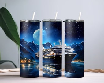 Cruise-Themed Tumbler Wrap Digital Download | High-Quality, Easy-to-Apply Tumbler Design | 20oz Tumbler Sublimation Template