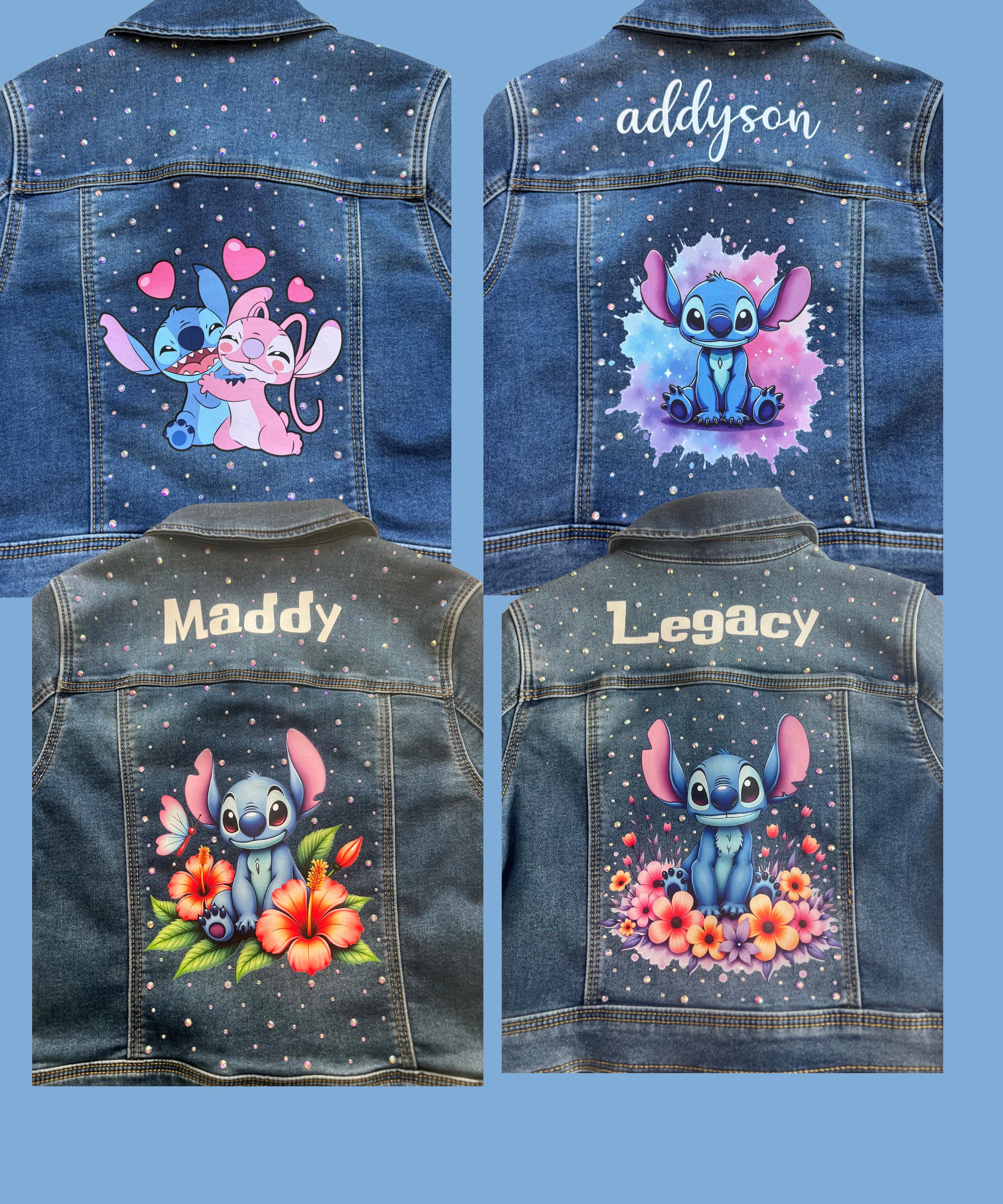 Custom Lilo and Stitch Denim Jacket for Girls | Personalized With 