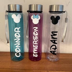 CLOSE OUT SALE!!! Personalized Mickey & Minnie Mouse Ears Disney Tumbler / Water Bottle 18 oz