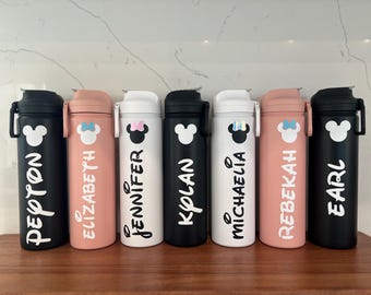 Personalized Mickey Mouse Stainless Steel Water Bottle - 24oz Tumbler