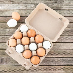 BLANK Egg Cartons (30-pack) | Brown | Vintage 3x4 Style | 12 Count | Reusable Paper Pulp | Perfect for Small Backyard Farm
