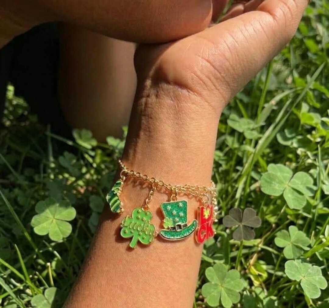 Lucky Sock and Elf Hat Charm Bracelet - Etsy