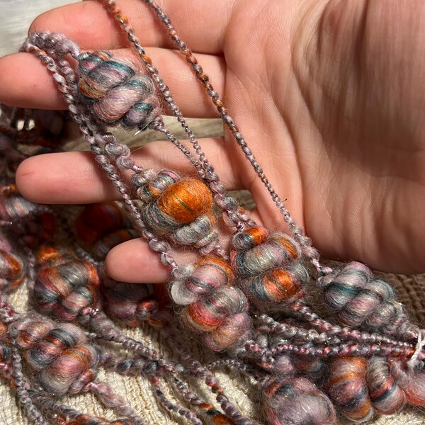 Summer Memories Beehive Art Yarn – Handspun Thick and Thin Wool for Statement Weaving and Textured Fiber Art