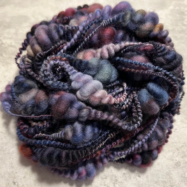 Camelot Beehive Art Yarn – Handspun Thick and Thin Wool for Statement Weaving and Textured Fiber Art
