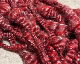 Peppermint Twist | coiled art yarn handspun for weaving/knitting/crochet/tapestry/special projects!