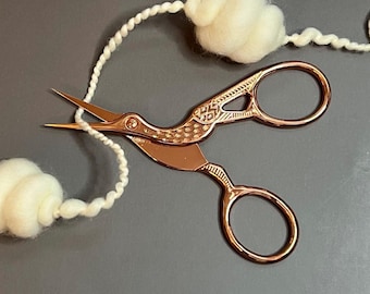 Storch Schere | Fadenschere zum Basteln | Luxus Handwerk | Faser Kunst Zubehör