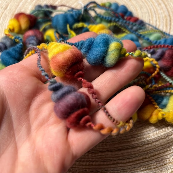Toy Shop Beehive Art Yarn – Handspun Thick and Thin Wool for Statement Weaving and Textured Fiber Art