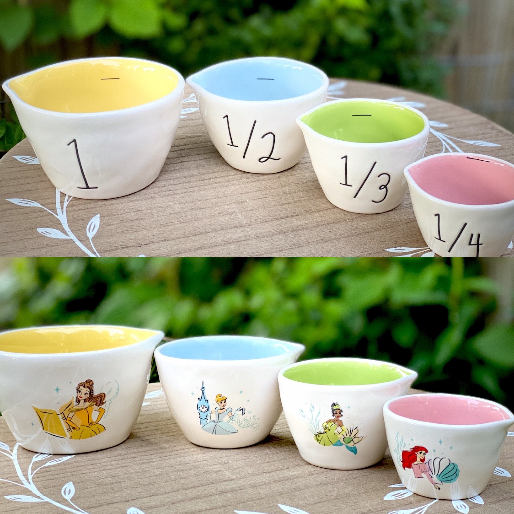 Rae Dunn Disney Princesses Measuring Cups Complete Set - Etsy