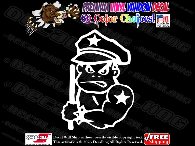 Good Cop Sticker Bad Boy Cop Police Officer Vinyl Decal Car Truck Laptop Wall Window ...