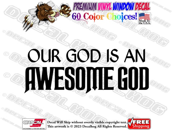 In God We Trust Script Window Decal Sticker – Custom Sticker Shop - Foto 2