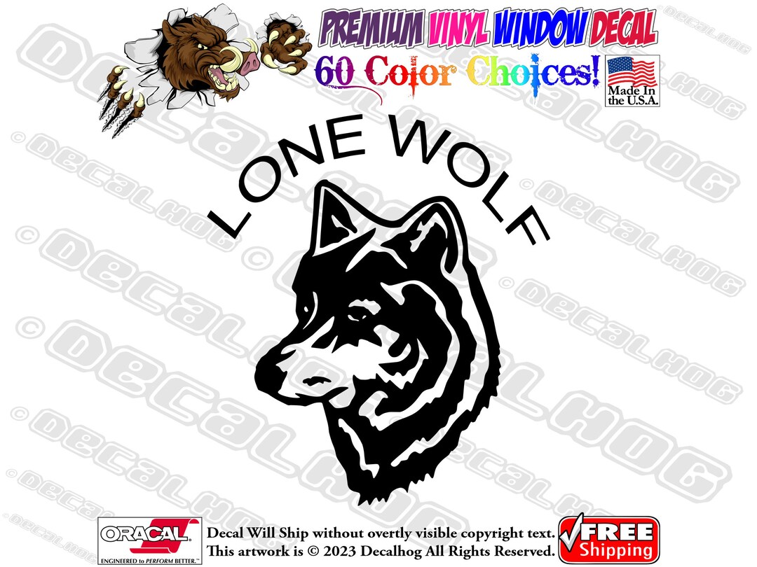 Lone Wolf Vinyl Decal Car Truck Laptop Wall Window Graphics Bumper