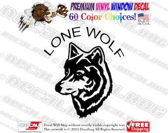 Lone Wolf Vinyl Decal Car Truck Laptop Wall Window Graphics Bumper Sticker.