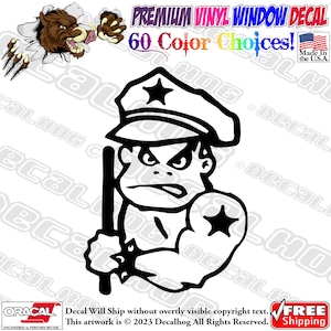 Bad Boy Cop Police Officer Vinyl Decal Car Truck Laptop Wall Window Graphics Bumper Sticker.