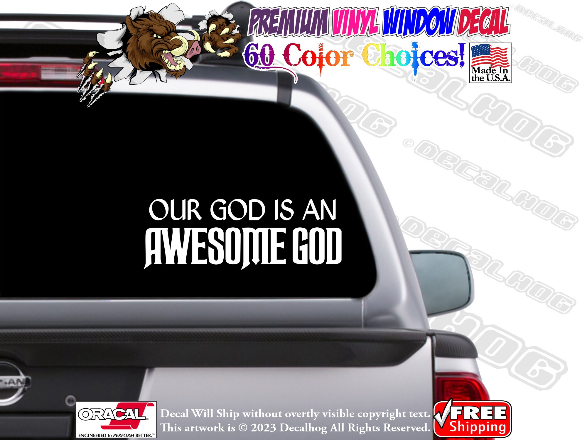 In God We Trust Script Window Decal Sticker – Custom Sticker Shop - Foto 10