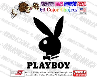 Playboy Bunny Sexy Adult Vinyl Decal Car Truck Laptop Wall Window Graphics Bumper Sticker.