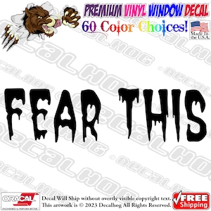 Fear This JDM Vinyl Decal Car Truck Laptop Wall Window Graphics Bumper Sticker.