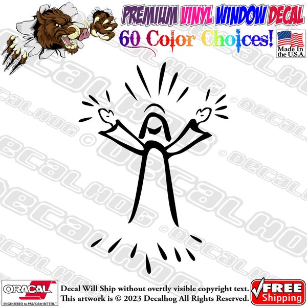 Praise The Lord Jesus Christian Vinyl Decal Car Truck Laptop Wall Window Graphics Bumper Sticker.