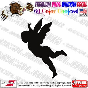 Flying Angel Baby Cherub Vinyl Decal Car Truck Laptop Wall Window Graphics Bumper Sticker.