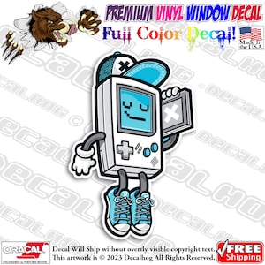 Gameboy Retro Nintendo Gaming Full Color Car Truck Laptop Wall Window Graphics Vinyl Decal Bumper Sticker.