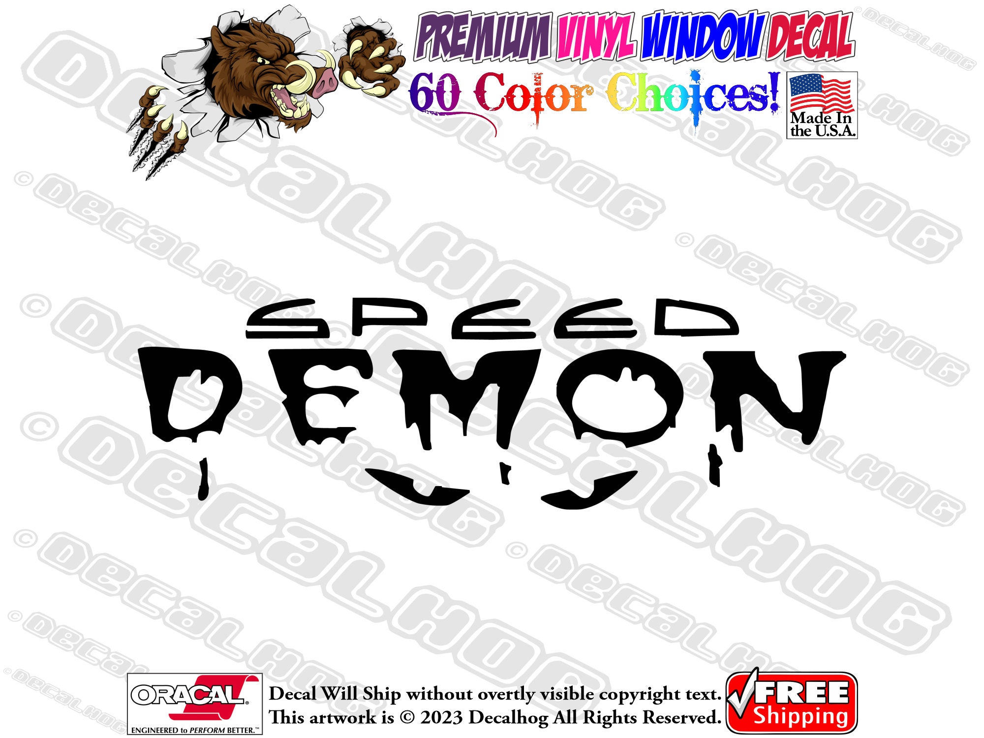 Speed Demon Evil Eyes JDM Racing Vinyl Decal Car Truck Laptop Wall Window Graphics Bumper Sticker.