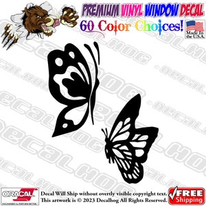 Beautiful Butterflies Flying Vinyl Decal Car Truck Laptop Wall Window Graphics Bumper Sticker.