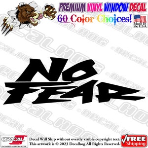 No Fear Logo Text Vinyl Decal Car Truck Laptop Wall Window Graphics Bumper Sticker.