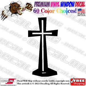 Holy Christianity Cross Vinyl Decal Car Truck Laptop Wall Window Graphics Bumper Sticker.