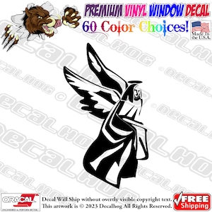 Holy Angel Archangel Christian Vinyl Decal Car Truck Laptop Wall Window Graphics Bumper Sticker.